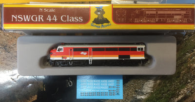 44 Class Mk2. CANDY NSWR LOCOMOTIVE with decal sheet GOPHER MODEL N Scale
