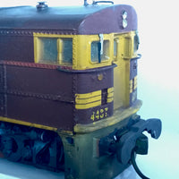 4437 Locomotive Lima body detailed heavy weathering 4437 remounted on a Athearn all drive all pick up power chassis  DC 2nd Hand