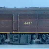 4437 Locomotive Lima body detailed heavy weathering 4437 remounted on a Athearn all drive all pick up power chassis  DC 2nd Hand