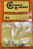 Ironbark Models HO pk of 3 Clocks