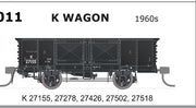 K Wagon - K011 - 5 CAR PACK, - SDS - K Wagon 1960
