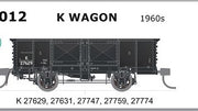 K Wagon - K012 - 5 car pack, - SDS - K Wagon 1960 -