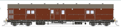 SDS Models:  - LHO 3 - LHO 1615 - Double Guard Door, Plain Bearing Bogies, Indian Red