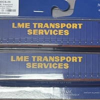 40CS-39a On Track Models - LME Transport Era:Mid 1900's Container no 3NW830 & 3NW946