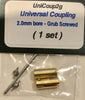 UNIVERSAL COUPLING 2.0 mm bore with grub screw (1 set) #UniCoup2g- MARKITS *