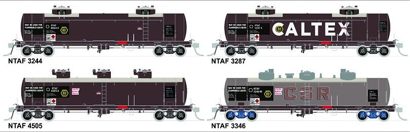 NTAF 001 (4 in Pack) AMPOL BLOCK TRAIN TANKER Rail Tank Car NSWSRA - SDS MODEL