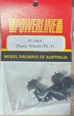 P1108A POWERLINE Parts Plastic Wheels  (Pk 4)