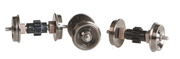 Walthers:Replacement Geared Driver Assembly (Diesel Wheelset) pkg(3) -- Fits Life-Like Trains Early PROTO 2000(R) E6, E7, E8 and E9 Diesels. 920-584494