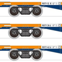 RQTY Pk C. (RQT003) Three 63' Container Wagon  National Rail 'Seatrain' : SDS Models