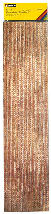 57730 Noch: Red Brick Wall - Extra long 64x15 cm