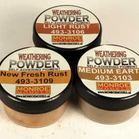 Rust & Dust Weathering Powder Set -- 1 Each: Light Rust, New Fresh Rust, Medium Earth