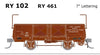 SDS MODELS - RY 461 Open Wagon 7" Lettering  - Single Car - RY102