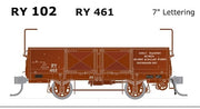 SDS MODELS - RY 461 Open Wagon 7" Lettering  - Single Car - RY102