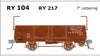 SDS MODELS - RY 217 Open Wagon 7" Lettering  - Single Car - RY104
