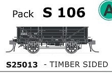 Austrains Neo -S 106  S25013 WAGON  - DISC WHEELS, NO BUFFERS,  WIRE TRAIN TRAFFIC Single PACK.