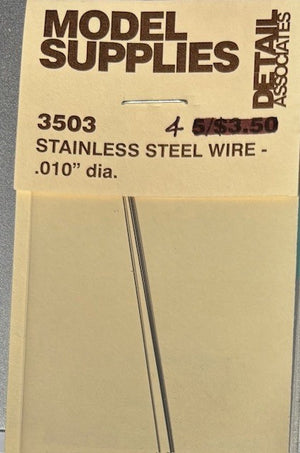 DETAIL ASSOCIATES - 3503 Stainless steel wire .010" dia. (4)