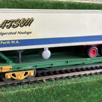 2nd hand - AFIY 8 - Australian National Flat Wagon with 2 truck trailers