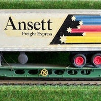 2nd hand - AQMX 2047 - Australian National Flat Wagon with Ansett truck trailer