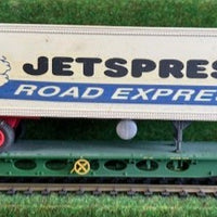 2nd hand - AQMX 2047 - Australian National with Jetspress road express truck trailer on wagon