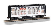 Track Cleaning 40' Boxcar, Removable Dry Pad - Ready to Run - Silver Series -- Canadian National 87989 (Impact Car, printed interior, red Noodle Logo) Bachmann