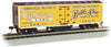 Track Cleaning 40' Wood Reefer with Removable Dry Pad - Ready to Run -- Evansville Packing Co. #63 (yellow, Boxcar Red, white, black)