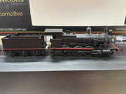 C30T - : LOCO,  U/Numbered Saturated  LOCOMOTIVE WITH 6 WHEEL TENDER BLACK RED LINE MODEL, WOMBAT MODELS