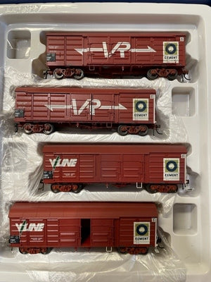 2nd hand -  Auscision VLV31 - VBBY Louvered Van - Large VR & Vline Blue Circle Cement Logos - Wagon Red