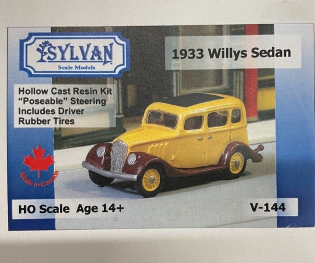 Pre Owned 1/87  Sylvan Scale Models - 1933 Willys Sedan  HO Car Kit
