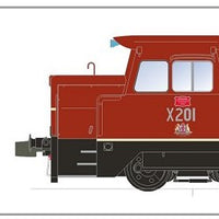 SDS Models -(NON POWERED)  X201 Diesel Rail Tractor - 1960s Indian Red