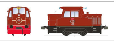 SDS Models -(NON POWERED)  X201 Diesel Rail Tractor - 1960s Indian Red