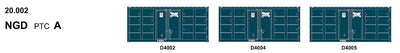 SDS Models:  20' Foot Containers:  Triple Packs NGD A - PTC
