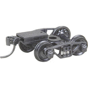 #516 HO Scale Vulcan Double Truss Trucks with Ready-to-Mount Couplers, 33" Ribbed Back Wheels - Metal Fully Sprung Kadee