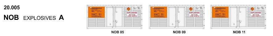 SDS Models: 20' Foot Containers: NOB - A - EXPLOSIVES  (20.005)