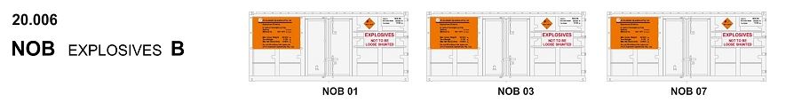 SDS Models: 20' Foot Containers:  Triple Packs NOB B - EXPLOSIVES  (20.006)