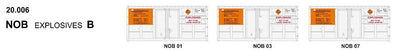 SDS Models: 20' Foot Containers:  Triple Packs NOB B - EXPLOSIVES  (20.006)