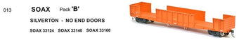 WGX SOAX 013 SDS Models : WAGR OPEN WAGON SILVERTON - NO END DOORS PACK B.