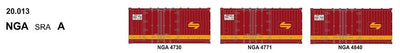 SDS Models: 20' Foot Containers:  Triple Packs: NGA A - SRA