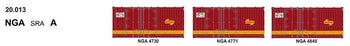 SDS Models: 20' Foot Containers:  Triple Packs: NGA A - SRA (20.013)