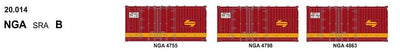 SDS Models: 20' Foot Containers: : Triple Packs: NGA B - SRA