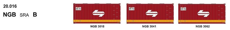 SDS Models: 20' Foot Containers: Triple Packs: NGB B - SRA (20.016)