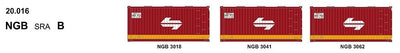 SDS Models: 20' Foot Containers: Triple Packs: NGB B - SRA (20.016)