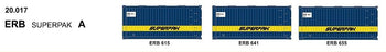 SDS Models: 20' Foot Containers:  Triple Packs: ERB PK A - SUPERPAK (20.017)