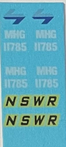 Ozzy Decals Brake Van : Guards Brake Van: L7 &  NSWG Logos: MHG 11785