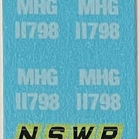 Ozzy Decals Brake Van : Guards Brake Van: L7 &  NSWG Logos: MHG 11798