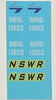 Ozzy Decals Brake Van : Guards Brake Van: L7 &  NSWG Logos: MHG 11823