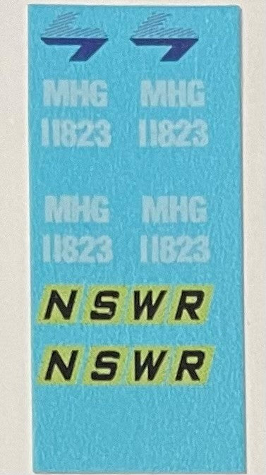 Ozzy Decals Brake Van : Guards Brake Van: L7 &  NSWG Logos: MHG 11823