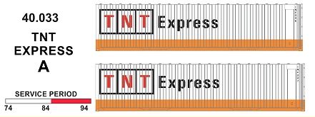 SDS: 40' ft TNT Express Jumbo Containers: Twin Packs C; #40.033