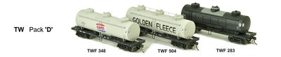 SDS Models: TW Pack D Victorian Railways: 10000 Gallon Rail Tank Car: TW Pack D