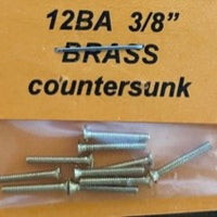 12BA COUNTERSUNK 3/8 inch SCREWS Qty 10