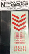SOAK 143 N Scale RIO TINTO RED VERSION LOCOMOTIVE DECALE SHEET.